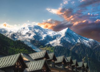 Airolo swiss alps glacier mountain in Switzerland