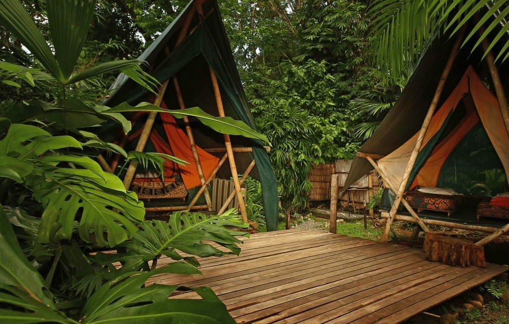Glamping site at Corcovado National Park