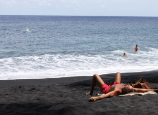 Kehena Black Sand Nude Beach, Big Island in Hawaii
