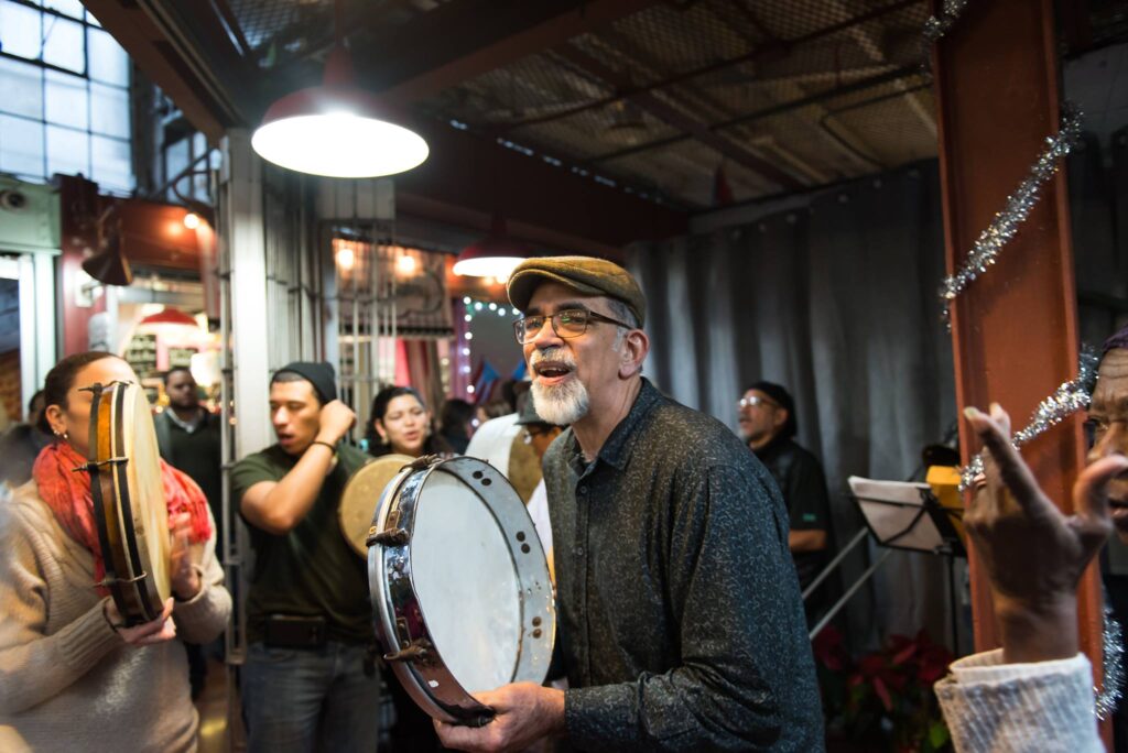 Live performers at La Marqueta.