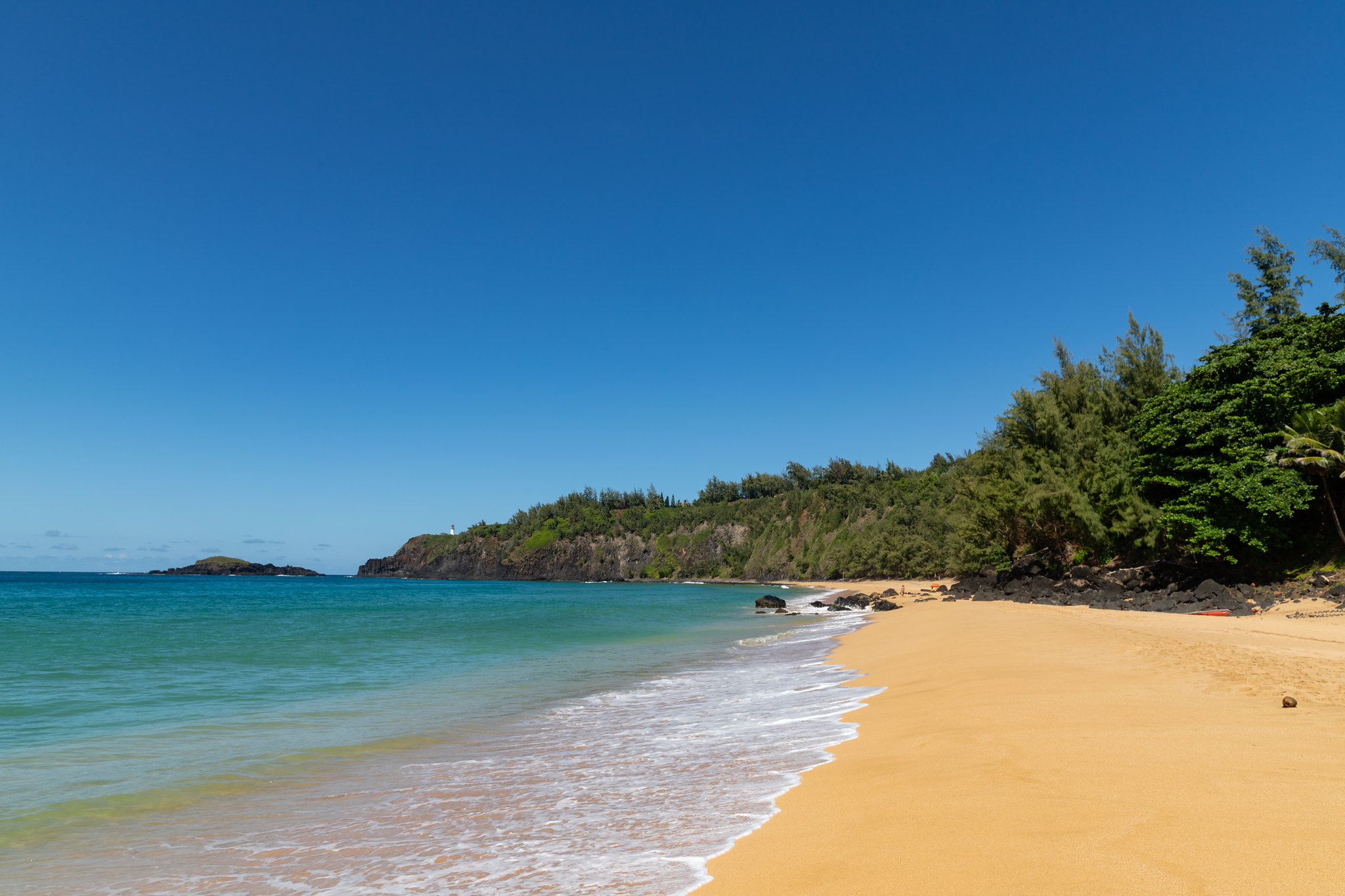 Secluded secret topless beach in Kauai, Hawaii 