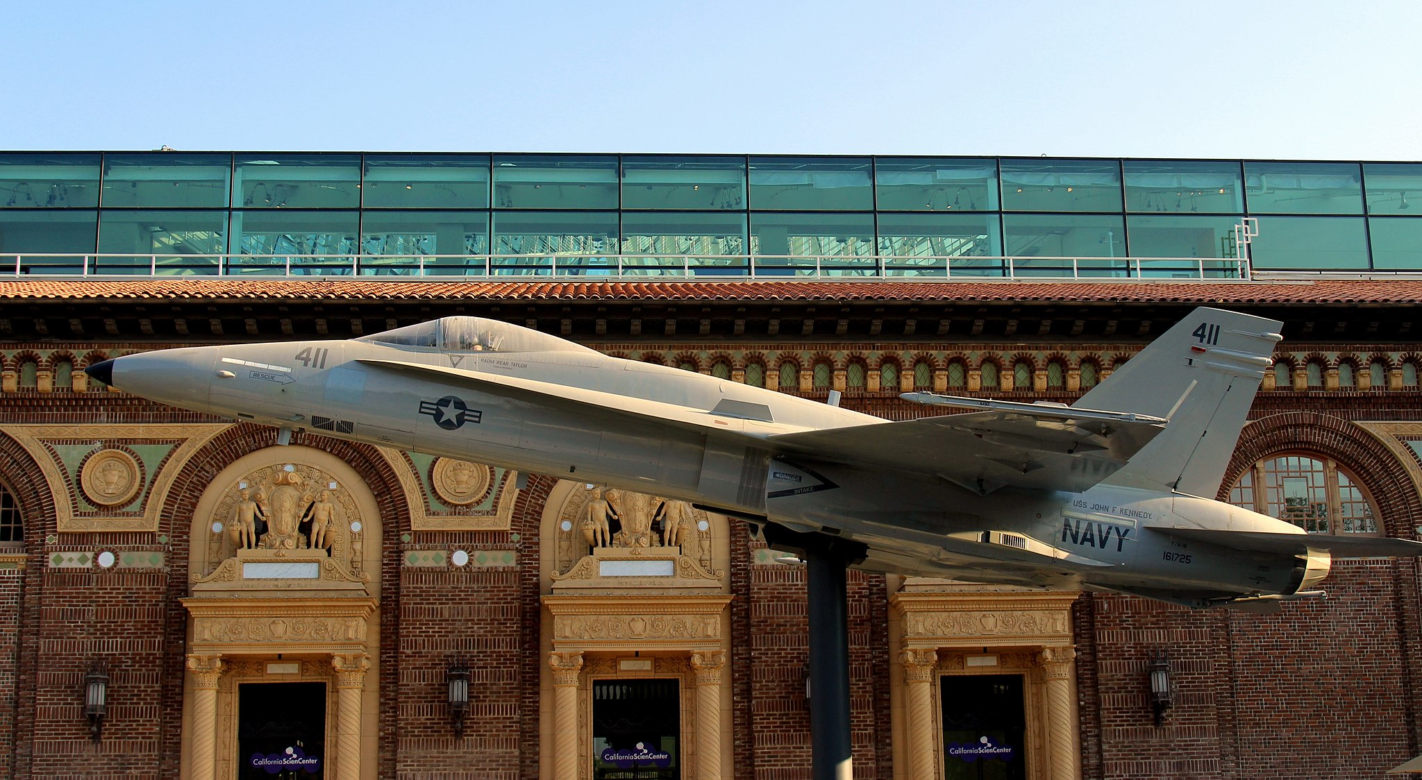 Navy jet plane in California Science Center