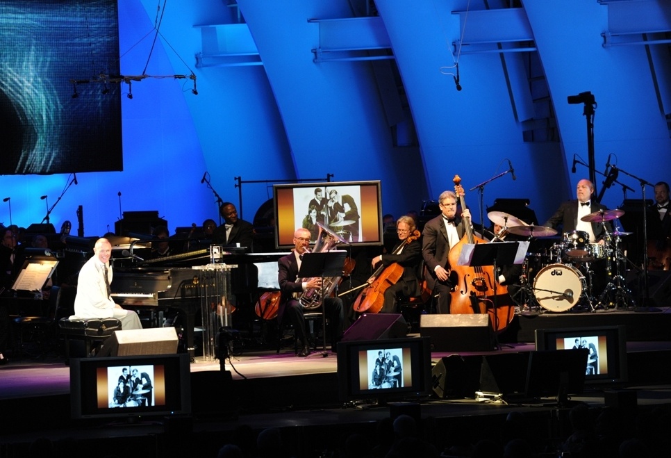 Orchestra performance in the Hollywood Bowl