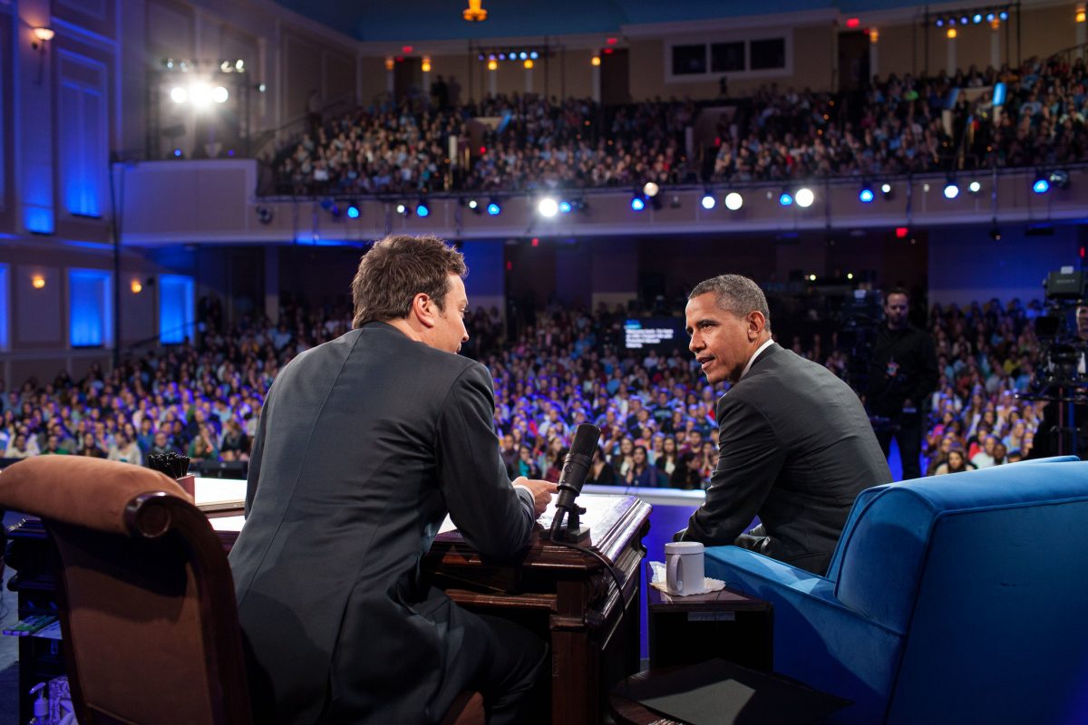 Barack Obama on the Jimmy Fallon Late Night Show