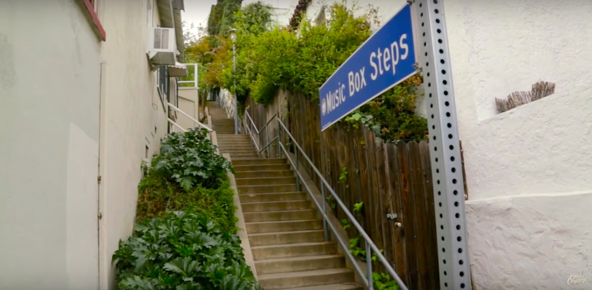 The iconic music box steps in Los Angeles