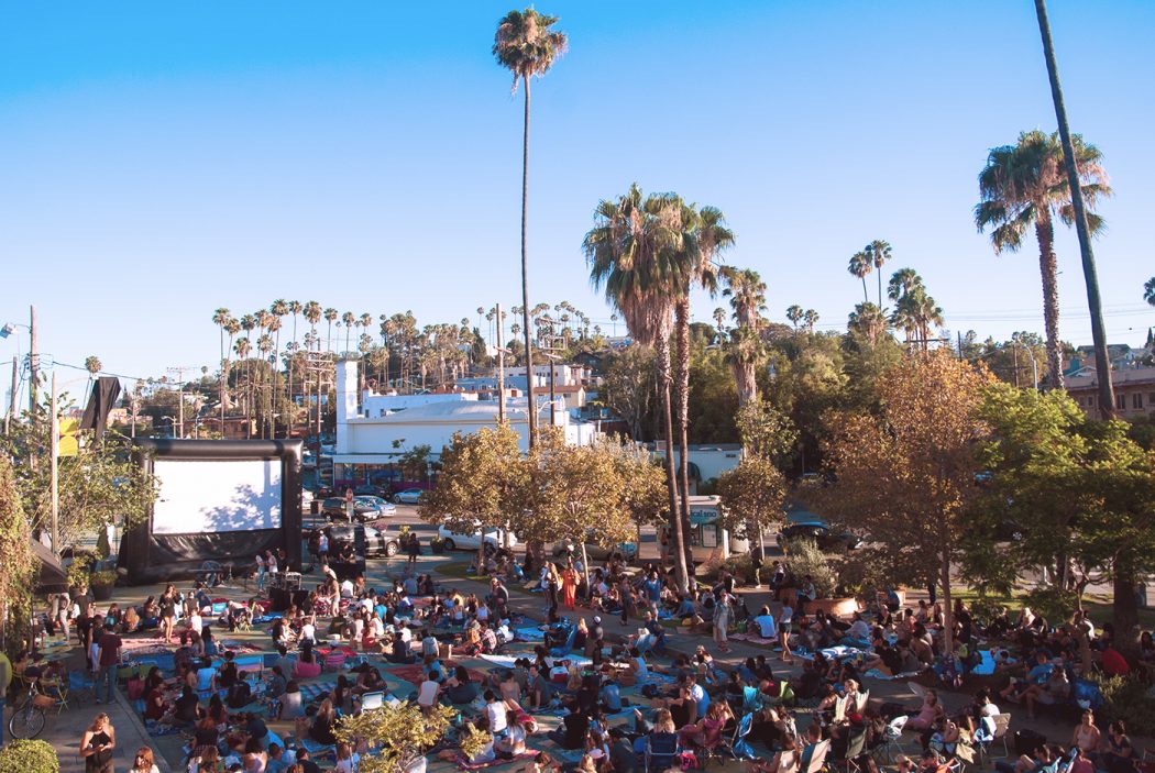 Audiences watching movies at the Silver Lake Picture Show in L.A