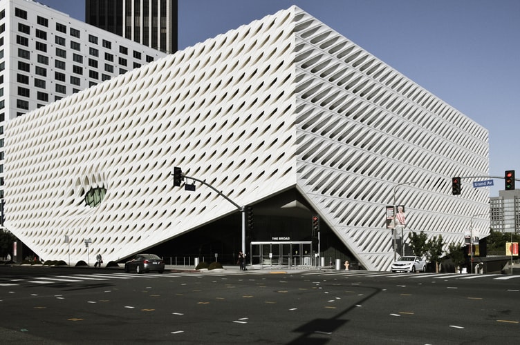 The exterior of the Broad in Los Angeles