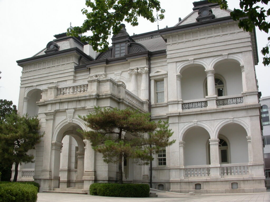 A 2-storey white mansion that served as the Kim Shin House as Goblin Kdrama.