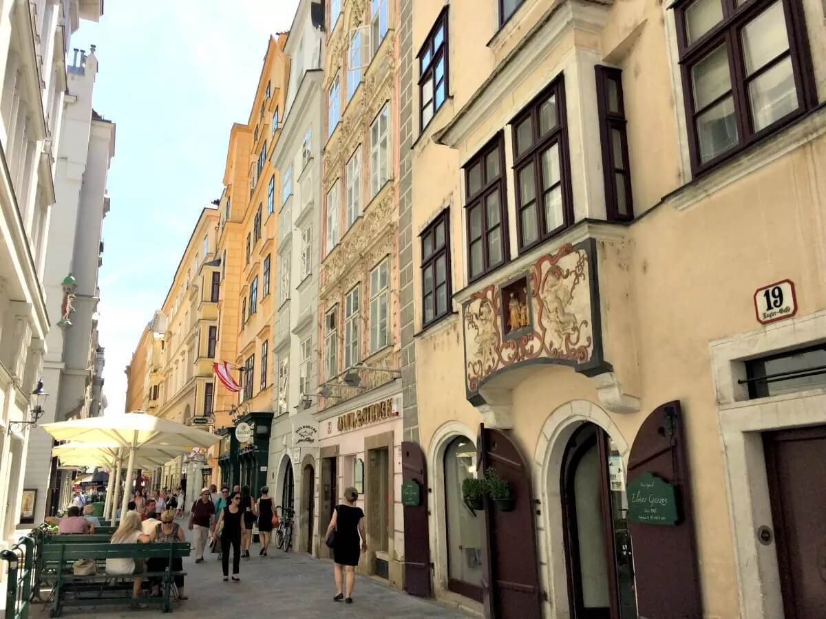 Vienna’s Old Historic Streets In The Old Town City Centre, Austria